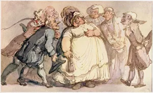 Boston Public Library Gallery: Suitors, c1780-1825. Creator: Thomas Rowlandson