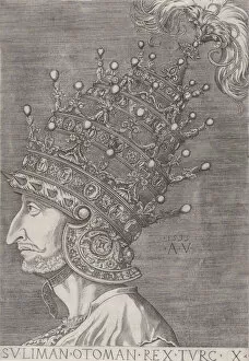 Agostino Veneziano Gallery: Suleiman II, 1535. 1535. Creator: Suleiman II