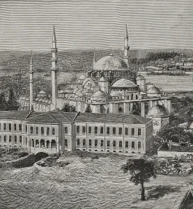 Rooftops Prints: Suleymaniye Mosque designed by architect Mimar Sinan