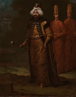 Fine Art Prints: Sultan Ahmed III, c.1727-c.1730. Creator: Jean Baptiste Vanmour