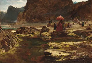 The Sultan and his camp by the enchanted lake, 1888. Artist: Goodwin, Albert (1845-1932)