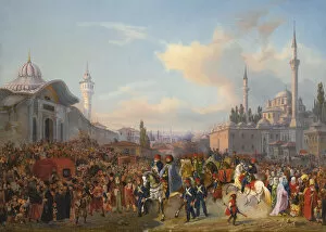 Bosphorus Strait Gallery: Sultan Mahmud II Leaving The Bayezid Mosque, Constantinople, 1837
