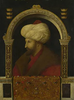 The Sultan Mehmet II, 1480. Artist: Bellini, Gentile (ca. 1429-1507) The Sultan Mehmet II, 1480. Artist: Bellini, Gentile (ca. 1429-1507)