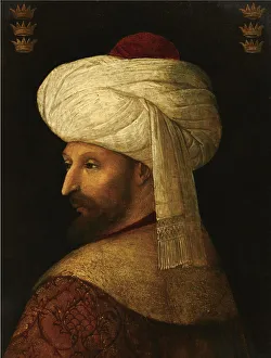 Bellini Prints: The Sultan Mehmet II, 16th century. Artist: Bellini, Gentile, (Follower of)