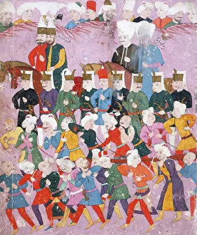 Infantry Prints: Sultan Osman II (reigned 1618-1622) with His Vizier Davud Pasha in a Procession