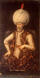 Sultan Prints: Sultan Suleiman I the Magnificent, 17th century. Artist: Anonymous