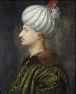 Venetian School Collection: Sultan Suleiman I the Magnificent. Artist: Titian, (School)