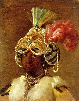 Vien Joseph Marie I Prints: Sultane noire, 1748. Creator: Joseph-Marie Vien the Elder