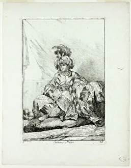 Vien Joseph Marie I Prints: Sultane Noire, plate 28 from Caravanne du Sultan à la Mecque