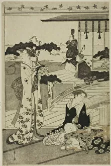 Eishi Chobunsai Collection: Suma, from the series 'A Fashionable Parody of the Tale of Genji', c1789/94. Creator: Hosoda Eishi