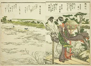 Double Page Prints: Sumida River, from vol. 1 of the illustrated book Fine Views of the Eastern Capital at a