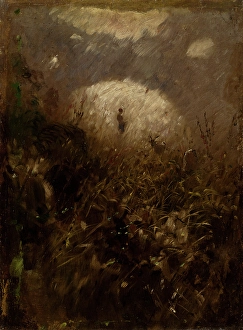 Grasses Prints: Summer Day. Goatsherd with a Goat, 1895-1897. Creator: Ladislav Mednyanszky