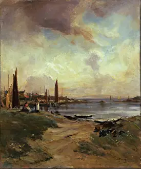 Fishing Village Prints: A Summer Day, Lossiemouth, 1900-1924. Creator: David West