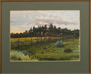 Benois Gallery: Summer evening, 1893. Artist: Benois, Albert Nikolayevich (1852-1936)
