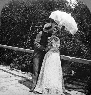 The Summer Girl and Her Sweetheart'.Artist: American Stereoscopic Company
