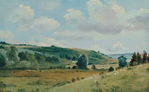 Summer Landscape near Dedham, between 1849 and 1855. Creator: Lionel Constable Summer Landscape near Dedham, between 1849 and 1855. Creator: Lionel Constable