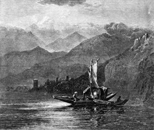 William James Palmer Prints: Summer Moonlight on the Lake of Orta