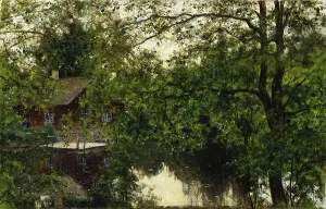 Midsummer Prints: A summer night in Bergslagen, 1899. Creator: Olof Per Ulrik Arborelius
