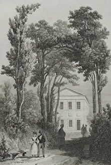 The Summer Palace of Peter the Great, Summer Garden, Saint Petersburg, Russia, 1839. Creator: Augustin Francois Lemaitre