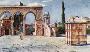 Adam And Charles Prints: Summer Pulpit from South Porch of Dome of the Rock, 1902. Creator: John Fulleylove