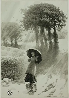 Shower Prints: Summer Shower, 1875/99. Creator: Alfred Sacheverel Coke