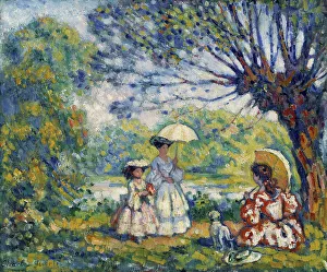 Charles Guérin Prints: Summer Stroll; Summer Promenade, c1900s. Creator: Charles Guerin