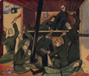 Irony Prints: Summer (Summer in the Soldier's Carriage), 1917. Creator: Kazaks, Jekabs (1895-1920)