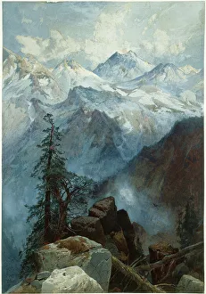 Etchings Prints: Summit of the Sierras, 1872/75. Creator: Thomas Moran