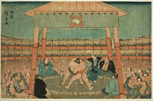 Onlooker Prints: Sumo Match in the Precints of the Ekoin Temple (Ekoin keidai sumo no zu)