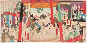Sumo performed before Hideyoshi and Kato Kiyemasa, 1884