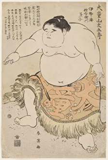 Wrestling Prints: Sumo Wrestler Daidozan Bungoro at the age of 7