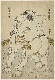 Buttocks Gallery: The Sumo Wrestlers Uzugafuchi Kandayu and Takasaki Ichijuro, Japan, 1783-84