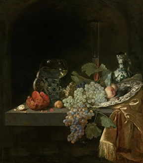 Wineglass Prints: Sumptuous Still Life, c1656-1670. Creator: Isaac van Kipshaven