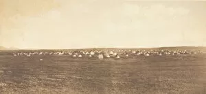 Edward Sheriff Curtis Gallery: Sun Dance Encampment - Piegan, 1900. Creator: Edward Sheriff Curtis