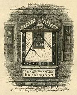 Inns Of Court Gallery: Sun-Dial in the Temple, 1885, (1897). Creator: Unknown