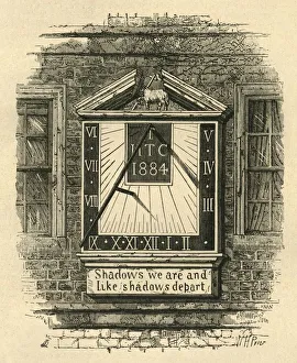 Clock Prints: Sun-Dial in the Temple, 1885, (1897). Creator: Unknown