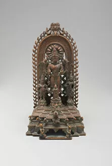 Bronze Gallery: Sun God Surya on His Chariot, Pala period, 10th / 12th century. Creator: Unknown