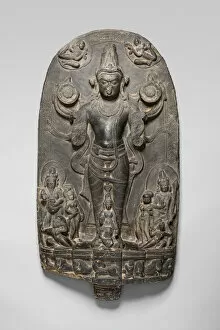 Tenth Century Gallery: Sun God Surya Standing in His Chariot, Pala period, 10th / 11th century. Creator: Unknown