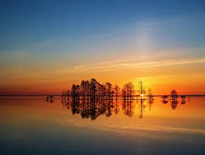 Silent Prints: Sun Pillar Sunrise. Creator: Eve Turek
