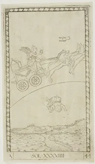 Scorpio Prints: The Sun, plate 44 from Planets and Spheres, c.1465. Creator: Unknown
