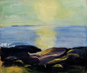 Juho Makela Prints: The sun rises over the sea, 1910. Creator: Juho Makela