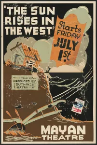 Shack Prints: The Sun Rises in the West, Los Angeles, 1938. Creator: Unknown