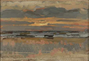 Victor Axel Werterholm Prints: The sun sets on a cloud at the seaside, 1882. Creator: Victor Westerholm