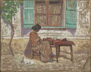 Nasjonalmuseet Prints: In the Sun, southern France, 1908. Creator: Karl Edvard Diriks
