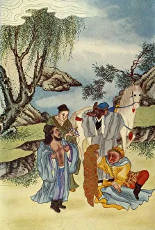 Oriental Prints: Sun Steals Clothing for his Master, 1922. Creator: Unknown