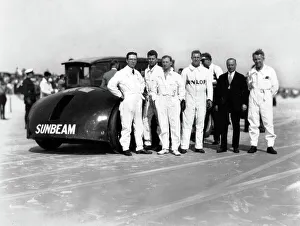 Record Breaker Prints: Sunbeam 1000hp World Land speed record attempt at Daytona 1927