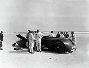 Record Breaker Prints: Sunbeam 1000hp World Land speed record attempt at Daytona 1927