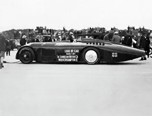 Sunbeam Prints: Sunbeam 1000hp World Land speed record attempt at Daytona 1927