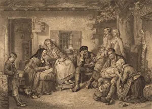 Faed Prints: Sunday in the Backwoods of Canada, 1886. Artist: F Lefrancq