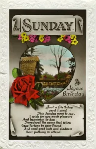 Images Dated 12th January 2009: For Sunday, birthday card, c1935